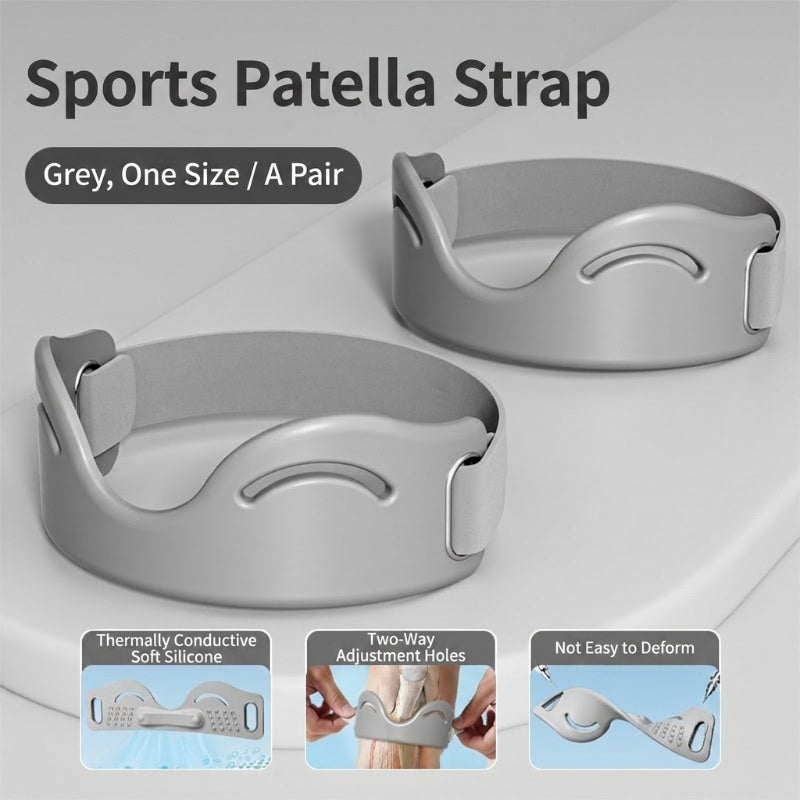 Patella Brace – Silicone, Shock-Absorbing, Breathable, Dual-Buckle 🏃