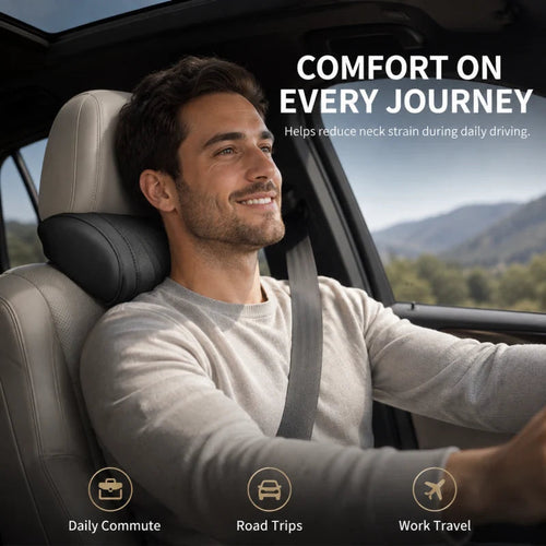Memory Foam Car Neck Support Pillow – Ergonomic Headrest Cushion