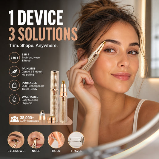 3-in-1 Electric Trimmer – Portable Multi-Head Grooming Tool