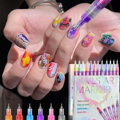 Colorful Nail Art Pens 12PCS Set