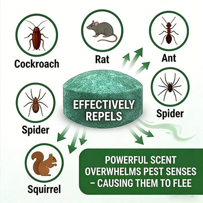 💥LAST DAY SALE 50%OFF💥🟢 Natural Peppermint Rodent Repellent Tablets – 10 Pack