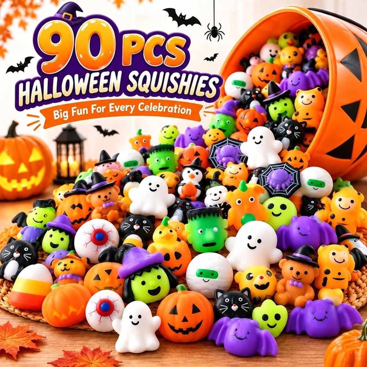 Halloween Mochi Squishy Toys – Party Favors & Goodie Bag Fillers