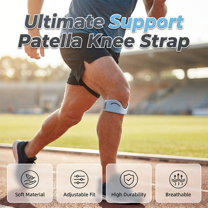 Patella Brace – Silicone, Shock-Absorbing, Breathable, Dual-Buckle 🏃