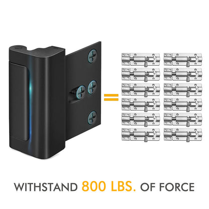 800 LBS Heavy Duty Home Security Door Lock | Anti-Break Inward Opening Door Lock with Reinforced Lock Cylinder