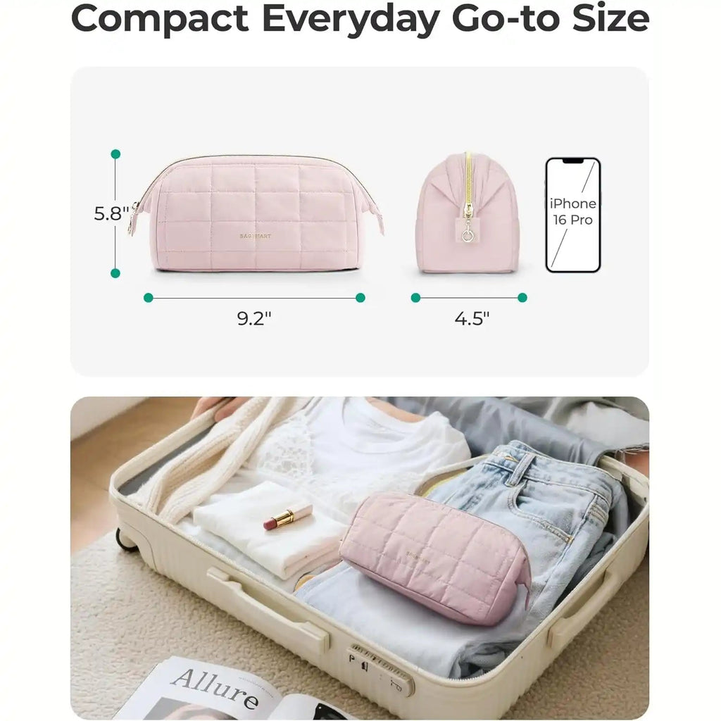 Puffy Makeup Bag - Wide-Open Design For Effortless Organization