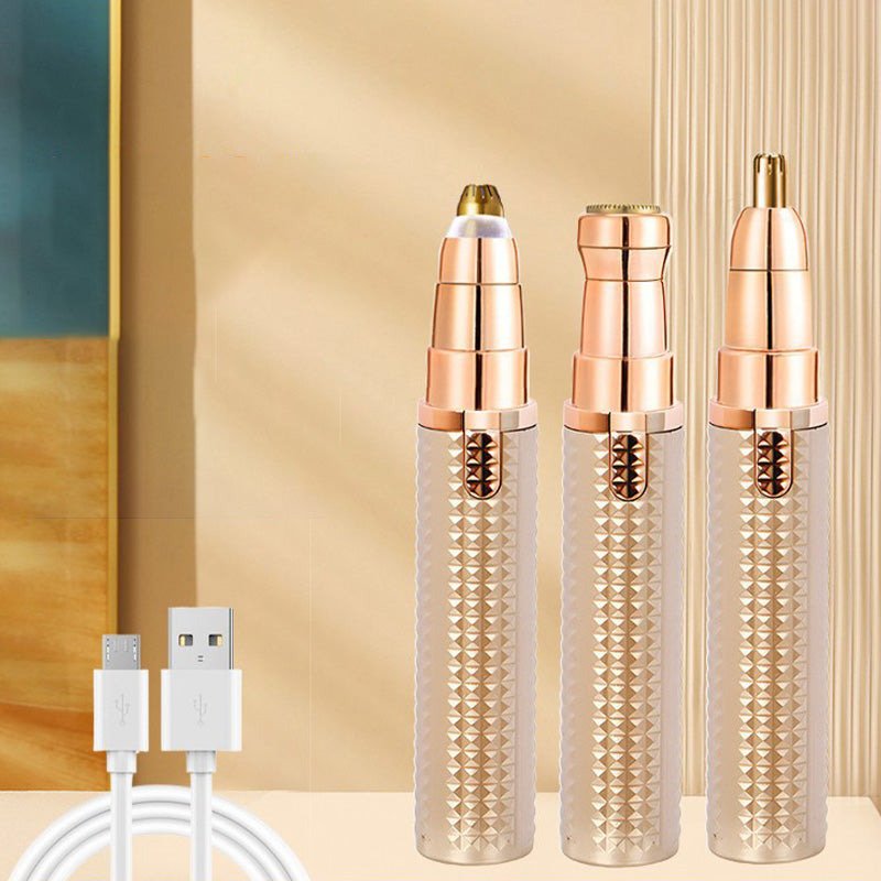 3-in-1 Electric Trimmer – Portable Multi-Head Grooming Tool