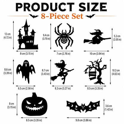 Halloween LED Wall Light Stickers –🎃 Peel & Stick Spooky Decorations for Home, Windows & Parties