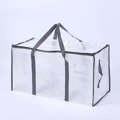 Clear Foldable Storage Boxes with Lids – Space-Saving Home Organizer for Clothes, Blankets & Daily Essentials