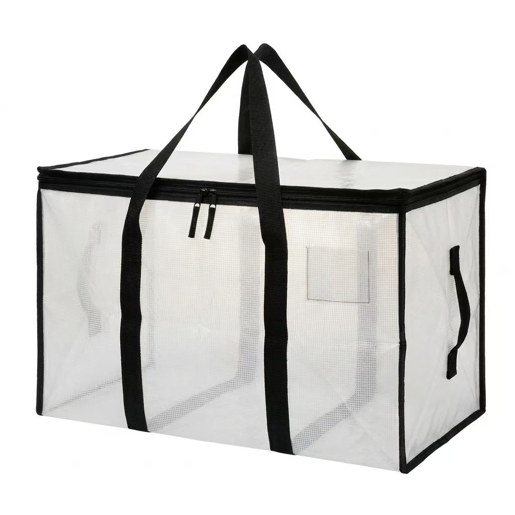 Clear Foldable Storage Boxes with Lids – Space-Saving Home Organizer for Clothes, Blankets & Daily Essentials