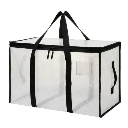 Clear Foldable Storage Boxes with Lids – Space-Saving Home Organizer for Clothes, Blankets & Daily Essentials