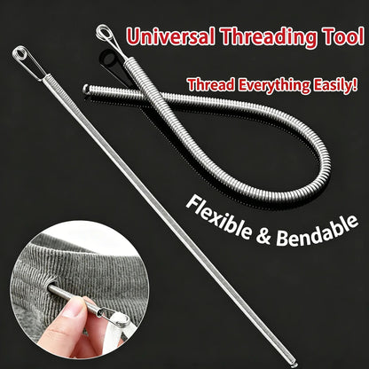 💫 Multi-Function Foldable Spring Drawstring Threader Tool – Easy to Use, Portable & for Cords, Wires & Laces ⚡
