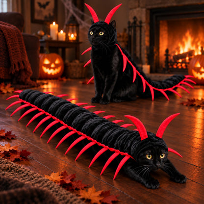 Halloween Centipede Cat Costume – 3D Funny Pet Outfit
