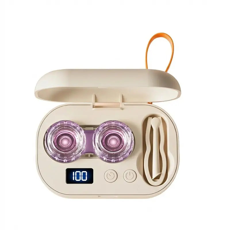 Ultrasonic Contact Lens Cleaner – Portable Rechargeable Lens Care Kit