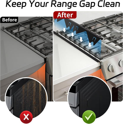 Stainless Steel Stove Gap Covers – Adjustable 2-Pack