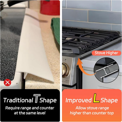 Stainless Steel Stove Gap Covers – Adjustable 2-Pack