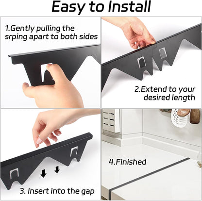 Stainless Steel Stove Gap Covers – Adjustable 2-Pack
