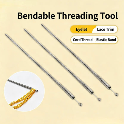 💫 Multi-Function Foldable Spring Drawstring Threader Tool – Easy to Use, Portable & for Cords, Wires & Laces ⚡