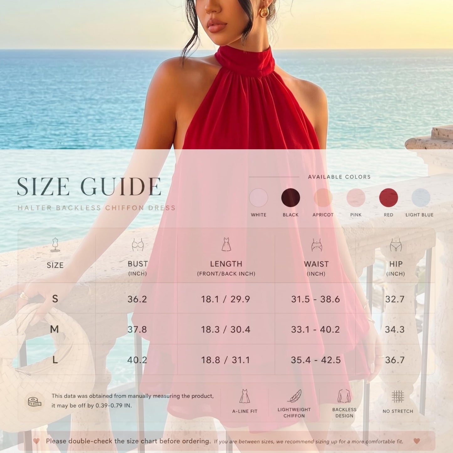 ✨Noxlo Ruched Halter Mini Dress | Open Back Ruffle Hem, Flowy Chiffon for Beach & Vacation(📦Buy 1 Free Shipping)