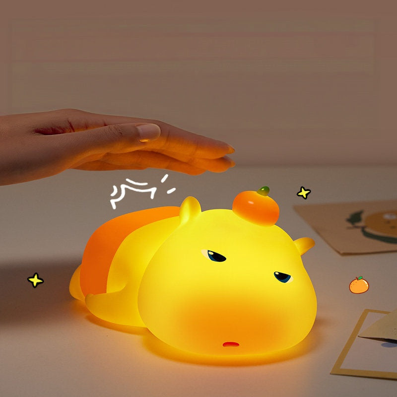 Capybara Night Light – Cute USB Rechargeable Lamp