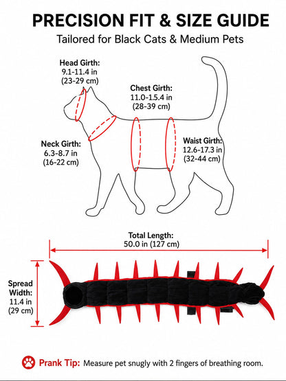 Halloween Centipede Cat Costume – 3D Funny Pet Outfit