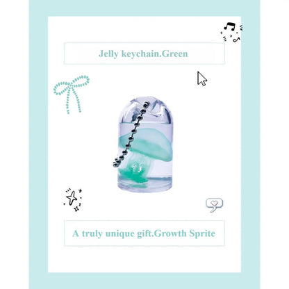 Cute Jelly Keychain - Cute Charms Keychain with Water Inside, Whimsical Fashion Accessory, Plastic Bottle Pendant, Birthday Gift Ideas for Women, Summer Vibe Christmas Present