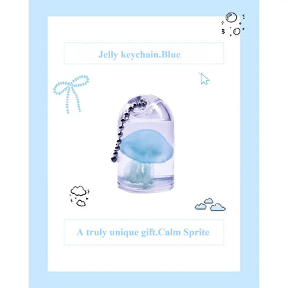 Cute Jelly Keychain - Cute Charms Keychain with Water Inside, Whimsical Fashion Accessory, Plastic Bottle Pendant, Birthday Gift Ideas for Women, Summer Vibe Christmas Present