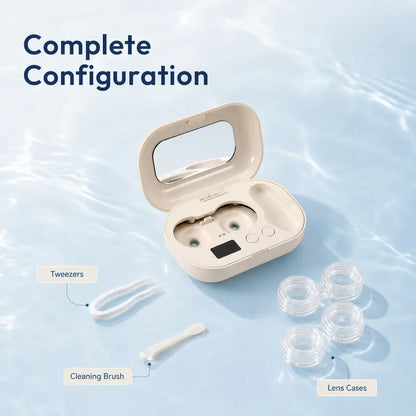 Ultrasonic Contact Lens Cleaner – Portable Rechargeable Lens Care Kit