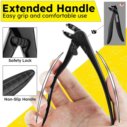 Heavy-Duty Clippers for Thick Toenails, Ergonomic Stainless Steel Nail Care Set with a Curved Head and Long Handle for Adults, Nails Set, Multi‑Pack Value